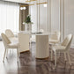 Stone Top Dining Table Oval Dining Table with Sled Base in White Clearhalo 'Dining Tables & Seating' 'Dining Tables' 'dining_table' 'furn' 'furn_dining_table' 'Furniture' 'furniture_dining_table' 'Kitchen & Dining Furniture' 'kitchen' 'kitchen_dining_table' 1200x1200_0c579620-71c8-4dfd-8aee-e5384afbaf35