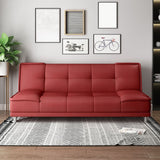 75"Modern Minimalist Armless Foldable Sleeper Leather Settee Clearhalo 'furn' 'furn_sofas' 'Furniture' 'furniture_sofas' 'kitchen' 'kitchen_sofas' 'Living Room Furniture' 'Sofa' 'sofas' 1200x1200_0c57c606-dea2-42ca-8125-ddb414f39a83