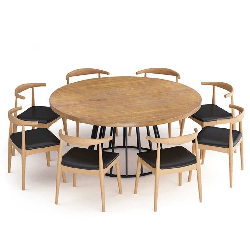 Modern Solid Wood Dining Table Set 1/2/5/7/9 Pieces Dining Set for Home Use Clearhalo 'Dining Room Sets' 'Dining Tables & Seating' 'dining_room_set' 'furn' 'furn_dining_room_set' 'Furniture' 'Kitchen & Dining Furniture' 1200x1200_0c57c642-d87c-4239-88c2-8584d4b7f06a