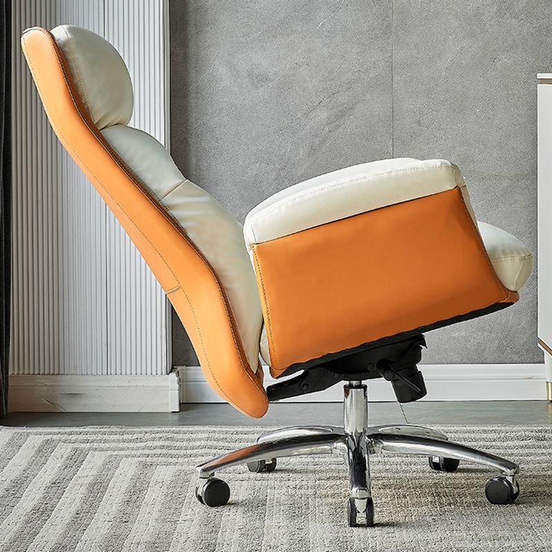 Contemporary Ergonomic Executive Leather Chair Tilt Mechanism High Back Chair Clearhalo 'furn' 'furn_office_chair' 'Furniture' 'furniture_office_chair' 'Office Chairs' 'Office Furniture' 'office_chair' 1200x1200_0c58243a-d8e8-4282-a2aa-13223cca5b34
