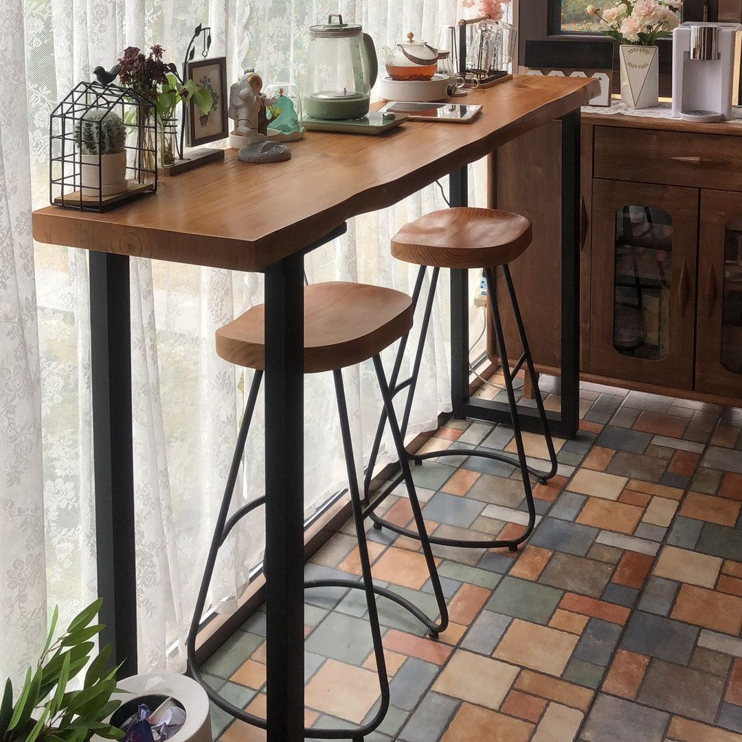 Tavolo da bar moderno di rettangolo tavolo da bar in legno massiccio per interno