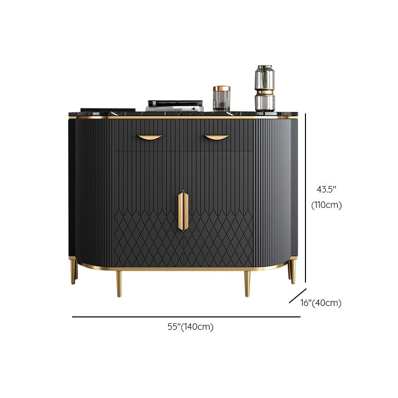 Marble Sideboard Modern & Contemporary Side Board with Cabinets Clearhalo 'buffet_sideboard' 'Buffets & Sideboards' 'furn' 'furn_buffet_sideboard' 'Furniture' 'Kitchen & Dining Furniture' 1200x1200_0c59e0db-6573-4cca-8bc7-1504a9873cfb