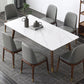Modern Style Stone Dining Table 4-foot Dining Site Table for Dining Room Clearhalo ' dining_table' 'Dining Tables & Seating' 'Dining Tables' 'furn' 'furn_dining_table' 'Furniture' 'furniture_dining_table' 'Kitchen & Dining Furniture' 'kitchen&dining_furn' 'kitchen' 'kitchen_dining_table' 1200x1200_0c5b4098-6130-4239-a8cc-88148e2a02e8
