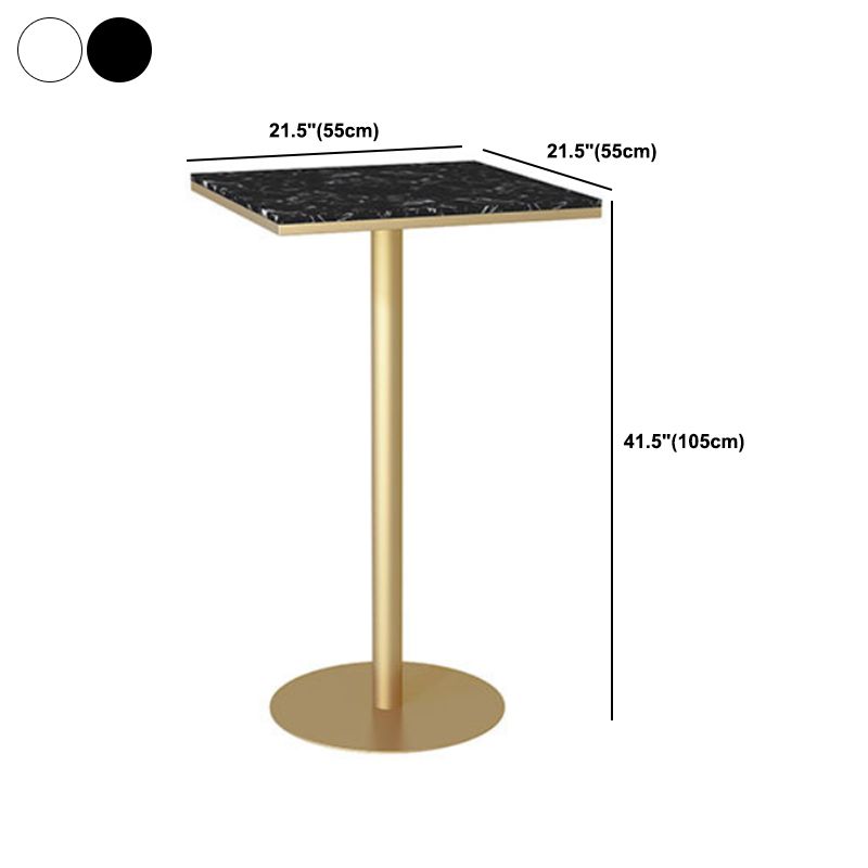 Glam 1/3/5 stuks staaftafel set rond stenen aanrecht met hoge ontlasting voor café