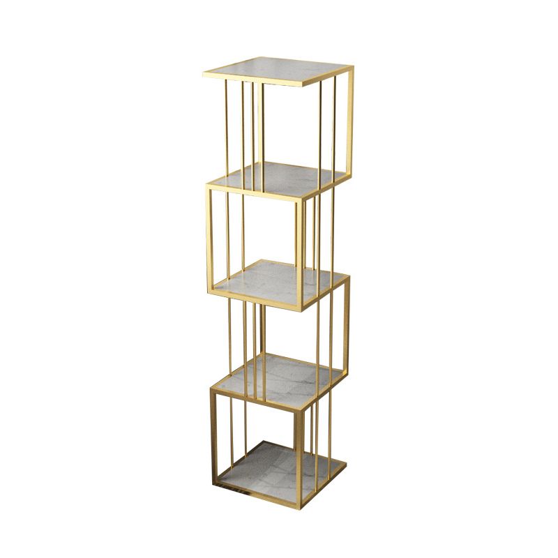 Glam Open Etagere Bookshelf Vertical Iron Bookshelf for Home Clearhalo 'Bookcases' 'furn' 'furn_bookcases' 'Furniture' 'furniture_bookcases' 'kitchen' 'kitchen_bookcases' 'Living Room Furniture' 'Office Furniture' 1200x1200_0c5cc406-705b-450f-bf83-f290c36a47f3