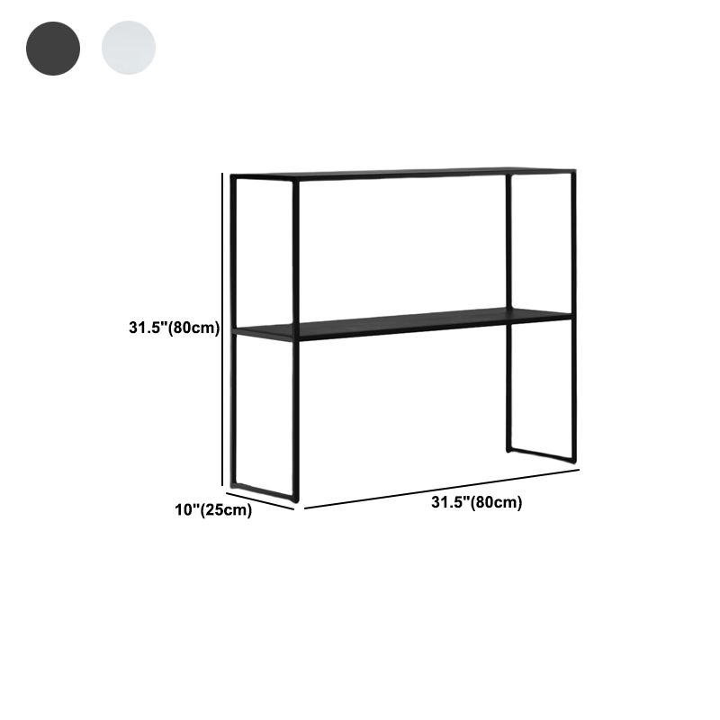 Contemporary Iron Console Table with Shelf and Sled Base,31 inch Clearhalo 'Console Tables' 'console_tables' 'Entry & Mudroom Furniture' 'furn' 'furn_console_tables' 'Furniture' 1200x1200_0c5d8ac7-eced-409f-82c9-2cea2db01ae3