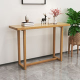 Solid Wood 1-shelf Console Table 13.78" W Rectangle Accent Table for Hall