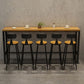 Industrial 1/2/6/11 Pieces Solid Wood Bar Table Set Fixed Counter Set for Home Use Clearhalo 'Bar Furniture' 'furn' 'furn_home_bar_bar_sets' 'Furniture' 'Home Bars & Bar Sets' 'home_bar_bar_sets' 'Kitchen & Dining Furniture' 1200x1200_0c5f2e08-31e8-44a2-ad11-df0d679a41ed