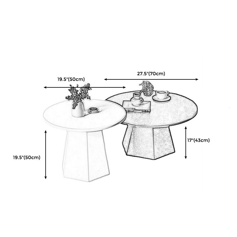 Pedestal Coffee Table Modern Black/White Cocktail Table for Room Clearhalo 'Coffee & Accent Tables' 'Coffee Tables' 'coffee_tables' 'furn' 'furn_coffee_tables' 'Furniture' 'Living Room Furniture' 1200x1200_0c5f574a-8bae-44d1-b105-e262f8dea20c