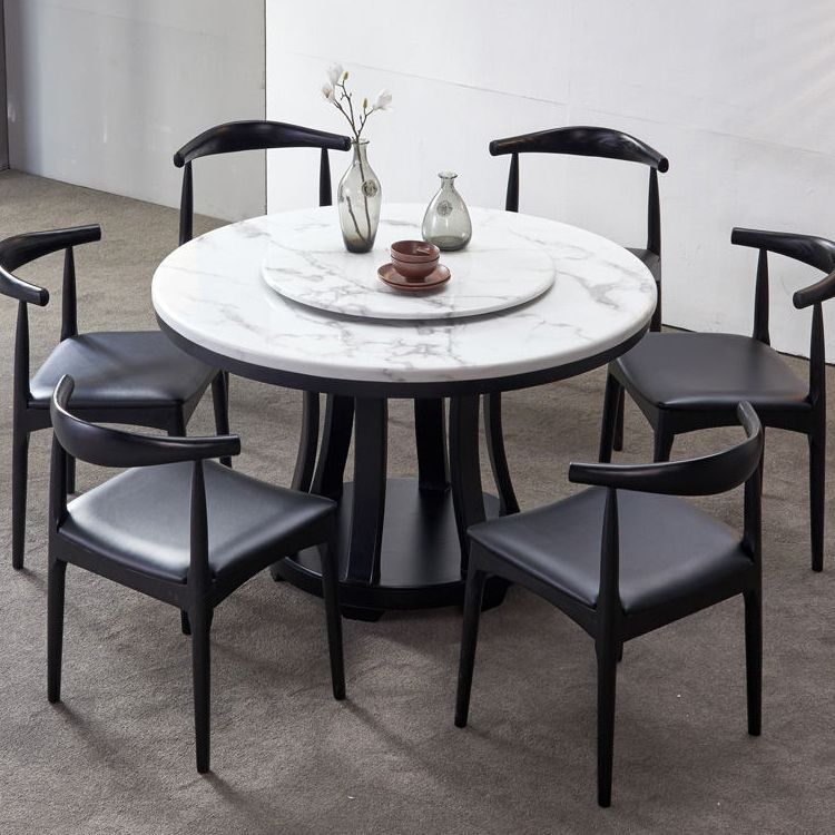 Modern White Standard Dining Table Round Marble Dining Table with Pedestal Base Clearhalo ' dining_table' 'Dining Tables & Seating' 'Dining Tables' 'furn' 'furn_dining_table' 'Furniture' 'furniture_dining_table' 'Kitchen & Dining Furniture' 'kitchen&dining_furn' 'kitchen' 'kitchen_dining_table' 1200x1200_0c604c14-7886-4bbb-b8d9-141ab24fe093