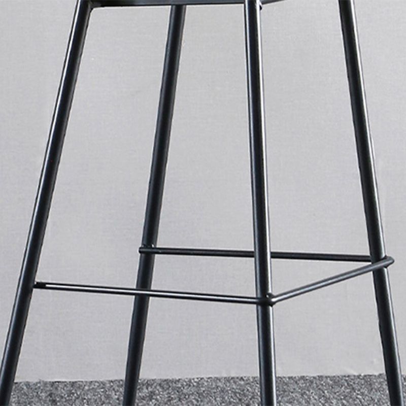 Modern Faux Leather Counter Stool Low Back Indoor Stool with Black Frame Clearhalo 'Bar Furniture' 'Bar Stools' 'bar_stools' 'furn' 'furn_bar_stools' 'Furniture' 'Kitchen & Dining Furniture' 1200x1200_0c609e6e-cfd8-4f73-aafd-8f0845caaf40