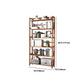 Estante de bambú vertical moderno Etagere Espresso estantería para dormitorio