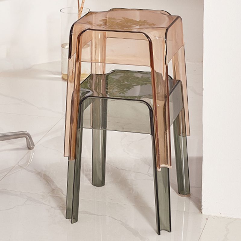 Moderna silla de mostrador cuadrado plástico Taburada de contador interior sin respaldo de plástico