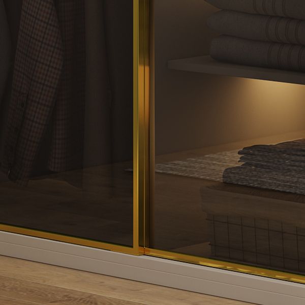 Armadio in vetro e legno armadio armadio scorrevole armadio senza luce