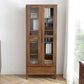 Oak mobile moderno mobile in vetro armadio display con cassetto per soggiorno