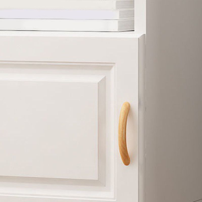 Contemporary Closed Back Bookshelf Standard Engineered Wood Bookcase