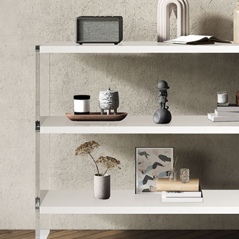 Rectangle Shape Contemporary Console Table Black/White Console Sofa Table Clearhalo 'Console Tables' 'console_tables' 'Entry & Mudroom Furniture' 'furn' 'furn_console_tables' 'Furniture' 1200x1200_0c644ff7-8717-4eba-87c3-9f5aa81f765c