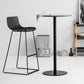 Modern Backrest Armless Counter Stool Iron High Stool with Plastic Cushion
