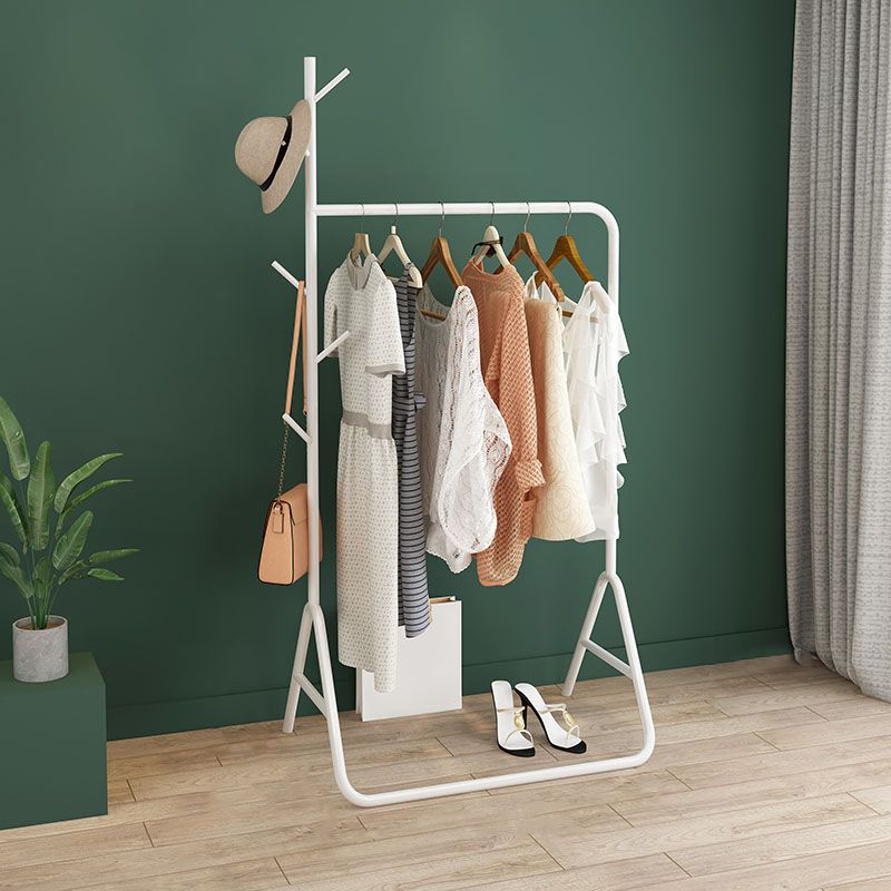 Modern Hall Stand Metal Hanging Rail Stanking y 5 ganchos Kit de entrada