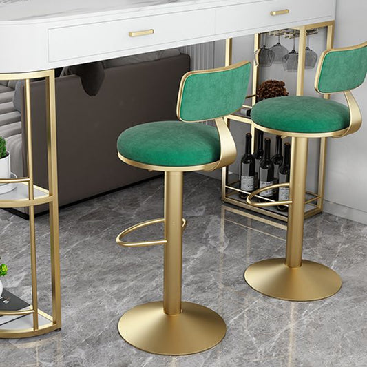 Industrial Bar Stools Low Back Dining Stools with Metal Base