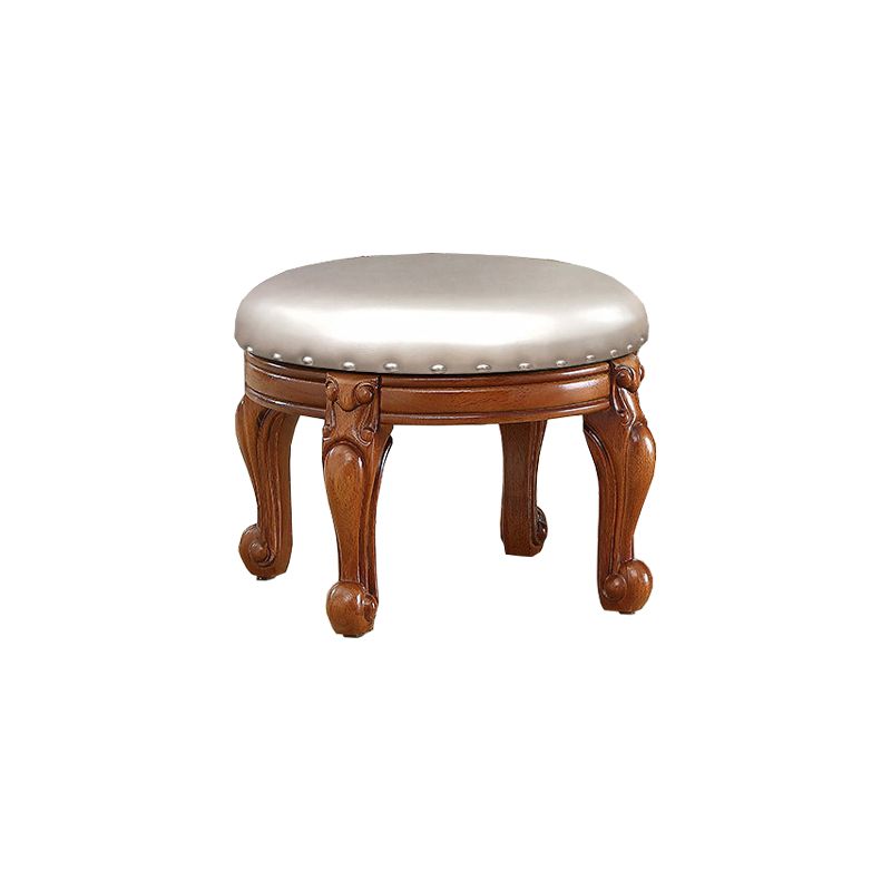 Mid-Century Modern Plain Pouf PU Leather Round Water Resistant Chair Ottoman Clearhalo 'furn' 'furn_ottomans_poufs' 'Furniture' 'Living Room Furniture' 'Ottomans & Poufs' 'ottomans_poufs' 1200x1200_0c693556-1045-4a4b-850a-40f6137e928d