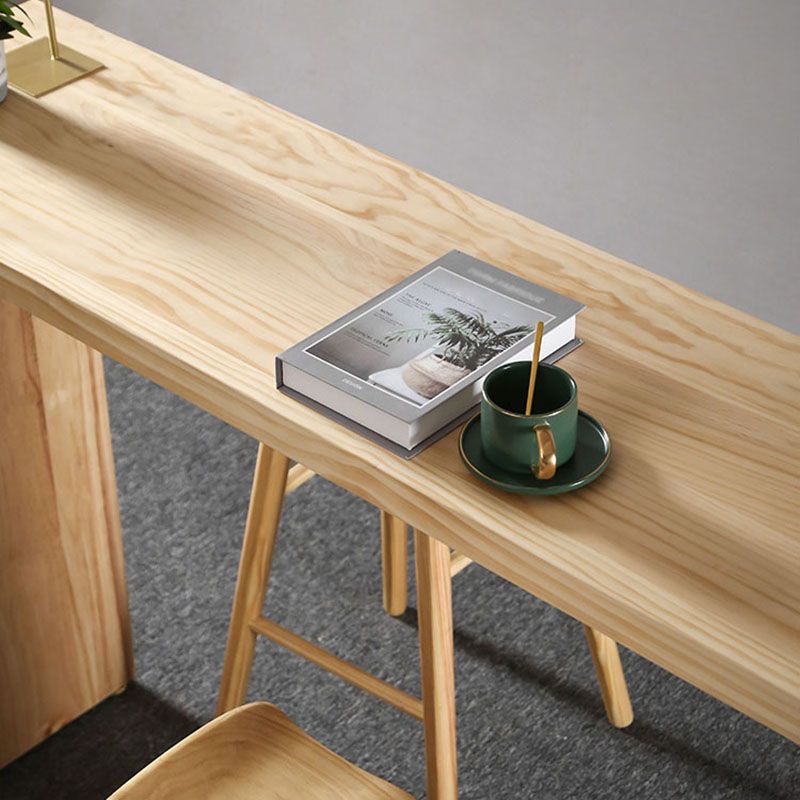 Rectangle Wood Top Counter Table Natural Color 42-inch Height Industrial Bar Table Clearhalo 'Bar Furniture' 'Bar Tables' 'bar_tables' 'furn' 'furn_bar_tables' 'Furniture' 'furniture_bar_tables' 'Kitchen & Dining Furniture' 'kitchen&dining_furn' 'kitchen' 1200x1200_0c694dd3-7c79-4b79-ad5d-848033cbb221