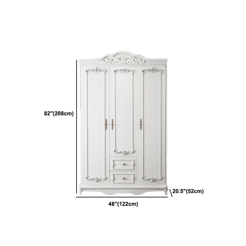 Bedroom Hinged Door Storage Cabinet Manufactured Wood French Country Cabinet with Drawers Clearhalo 'Armoires & Wardrobes' 'armoires_wardrobes' 'Bedroom Furniture' 'furn' 'furn_armoires_wardrobes' 'Furniture' 1200x1200_0c699d99-db9d-41d4-9a3f-eb9016f4b92d