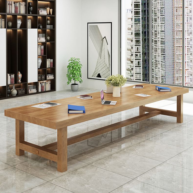 27" Wide Contemporary Writing Desk Solid Wood Brown Office Desk Clearhalo 'furn' 'furn_office_desk' 'Furniture' 'Office Desks' 'Office Furniture' 'office_desk' 1200x1200_0c6a9fbd-6944-413f-8a1b-744e42870aea