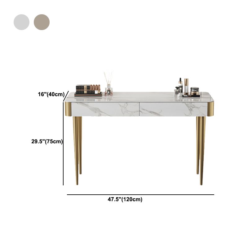 Tabouret de coiffeuse de maquillage de vanité luxueuse avec 2 tiroirs