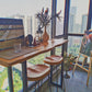 Brown Modern StyleTable Solid Wood and Iron Coffee Shop Bar Table Clearhalo 'Bar Furniture' 'Bar Tables' 'bar_tables' 'furn' 'furn_bar_tables' 'Furniture' 'furniture_bar_tables' 'Kitchen & Dining Furniture' 1200x1200_0c6c4199-f0b5-45d1-8fd4-32b5e50fd173