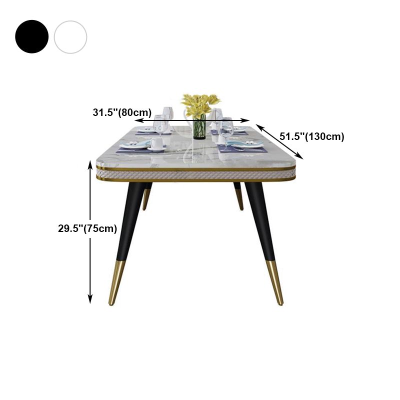 Traditional Luxury Dining Table Rectangle 4 Legs Dining Table for Living Room Clearhalo ' dining_table' 'Dining Tables & Seating' 'Dining Tables' 'furn' 'furn_dining_table' 'Furniture' 'furniture_dining_table' 'Kitchen & Dining Furniture' 'kitchen&dining_furn' 'kitchen' 'kitchen_dining_table' 1200x1200_0c6d33ec-5032-4863-9c2b-3069a4b81136