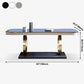 Luxury Sintered Stone Dining Table Rectangle Table with Gold Metal Pedestal Clearhalo ' dining_table' 'Dining Tables & Seating' 'Dining Tables' 'furn' 'furn_dining_table' 'Furniture' 'furniture_dining_table' 'Kitchen & Dining Furniture' 'kitchen&dining_furn' 'kitchen' 'kitchen_dining_table' 1200x1200_0c6e5570-eac9-450e-a0df-adf8c6a78dab