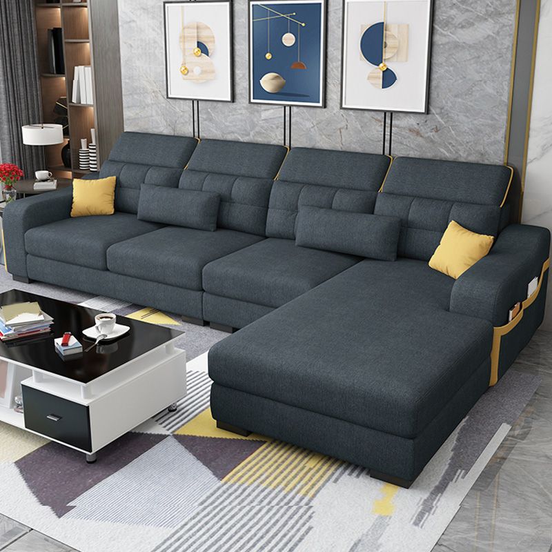110.23" L Modern Sectional Square Arm Sectional with Storage