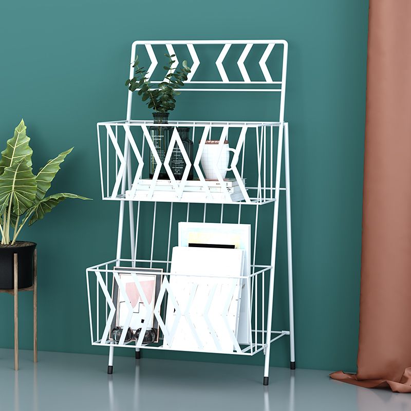 Contemporary Bookshelf Metal Vertical Shelf Bookcase for Living Room Clearhalo 'Bookcases' 'furn' 'furn_bookcases' 'Furniture' 'Office Furniture' 1200x1200_0c6e96fd-8100-44b8-a4cb-deaa15783843
