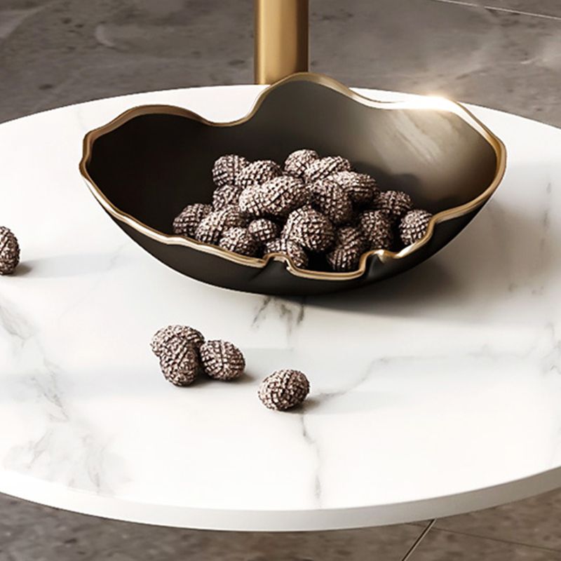 19.69" W x 19.69" D x 22.83" H Side End Table Glass Round Side Table with Shelf