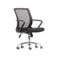 Silla moderna y contemporánea con respaldo medio Silla negra con ruedas para tareas