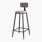 Industrial Armless Backrest Counter Stool Iron Cafe Bar Stool with Velvet Cushion Clearhalo 'Bar Furniture' 'Bar Stools' 'bar_stools' 'furn' 'furn_bar_stools' 'Furniture' 'furniture_bar_stools' 'Kitchen & Dining Furniture' 1200x1200_0c6f2402-58eb-47d0-a4ca-91b491a33055