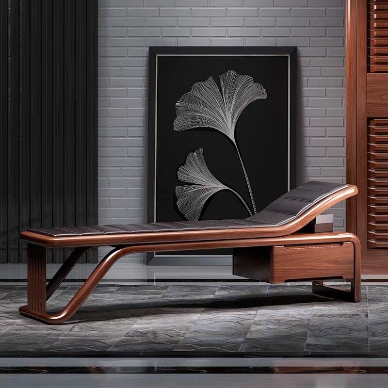 Traditional Brown Solid Wood Accent Chair Faux Leather Chaise Clearhalo 'Chairs & Seating' 'Chaise Lounge' 'chaise_lounge' 'furn' 'furn_chaise_lounge' 'Furniture' 'Living Room Furniture' 1200x1200_0c6f4c6a-84f3-4db3-9f3f-a6861843a458