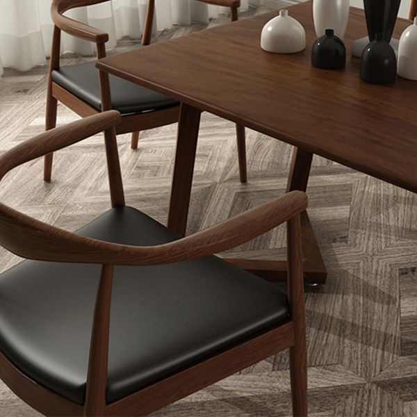 Moderna casa aperta in legno aperto sala da pranzo sedia a braccio imbottita