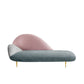 Contemporary Velvet Chaise Lounge Couch One Armed Lounge Chair