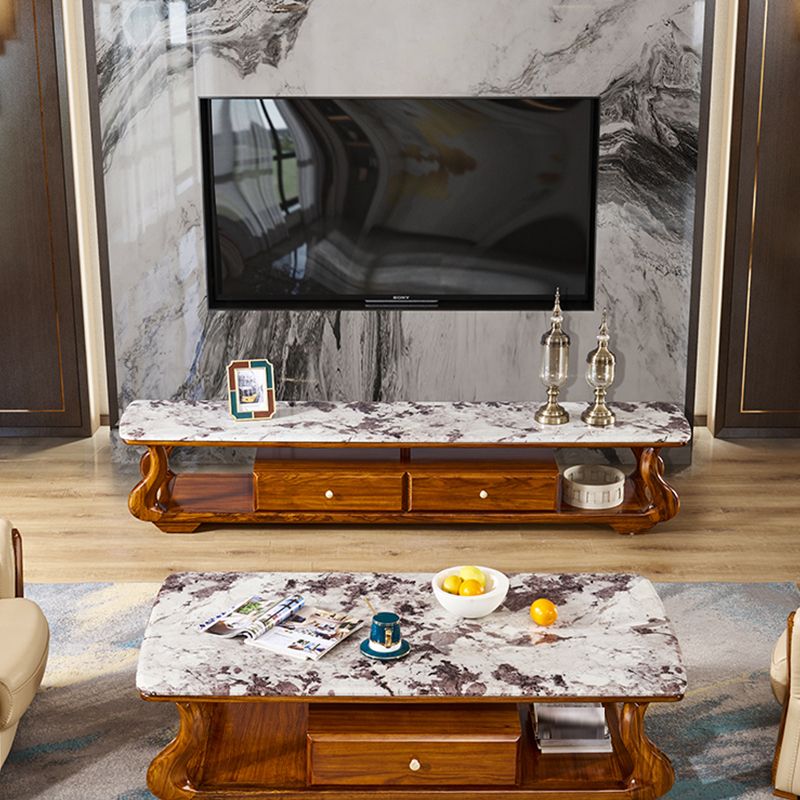 Open Storage TV Media Console Contemporary Stand Console with Drawers Clearhalo 'furn' 'furn_tv_stands_entertainment_centers' 'Furniture' 'Living Room Furniture' 'TV Stands & Entertainment Centers' 'TV Stands & Media Storage Furniture' 'tv_stands_entertainment_centers' 1200x1200_0c748f68-5422-418e-b9e2-8a2f050b81ed