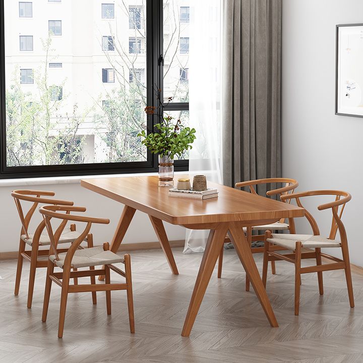 Modern 1/4/5/7 Pieces Rectangle Dining Table Set Pine Wood Dinette Set Clearhalo 'Dining Room Sets' 'Dining Tables & Seating' 'dining_room_set' 'furn' 'furn_dining_room_set' 'Furniture' 'furniture_dining_room_set' 'Kitchen & Dining Furniture' 'kitchen&dining_furn' 'kitchen' 1200x1200_0c76851f-f0bd-429b-a1ea-e88c77dbe9ea