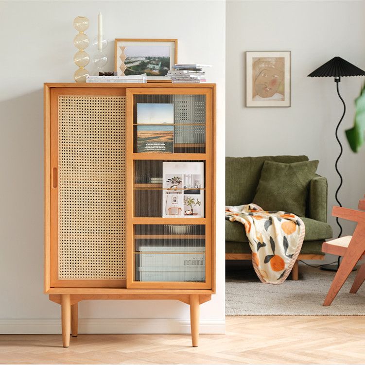 Server da pranzo moderno per scaffalature regolabili in legno in legno per soggiorno