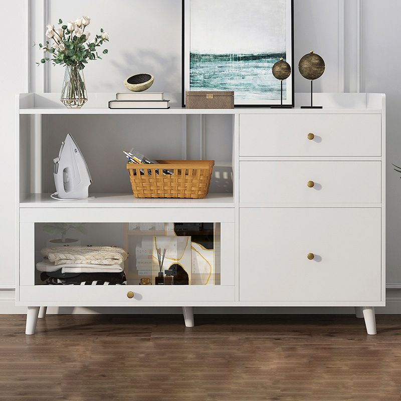 Bracket Legs Accent Cabinet with Drawers and Doors Cabinet for Living Room Clearhalo 'Cabinets & Chests' 'cabinets_chests' 'furn' 'furn_cabinets_chests' 'Furniture' 'Living Room Furniture' 1200x1200_0c7740e3-9cf0-4fb0-947f-8595a6f496c8
