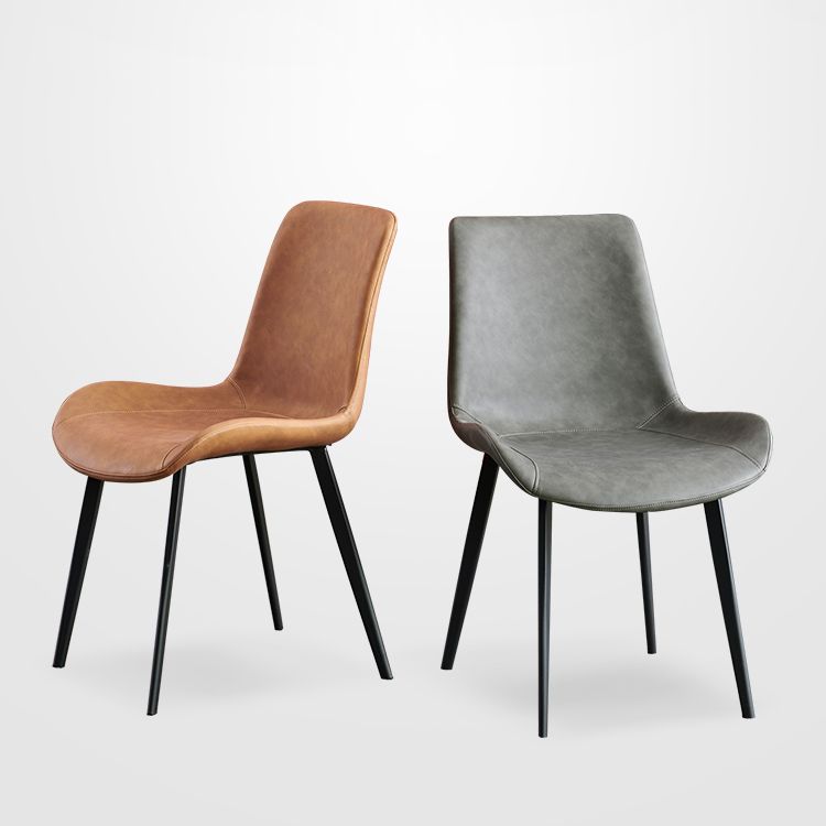 Metal Contemporary Indoor-Outdoor Side Chair Solid Back Chair Clearhalo 'Dining Chairs' 'Dining Tables & Seating' 'dining_chair' 'furn' 'furn_dining_chair' 'Furniture' 'furniture_dining_chair' 'Kitchen & Dining Furniture' 1200x1200_0c7740ed-f995-4975-a89c-05bfee3186d5