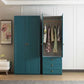 Blauw gemanipuleerde houten garderobe kast eigentijdse garderobe armoire