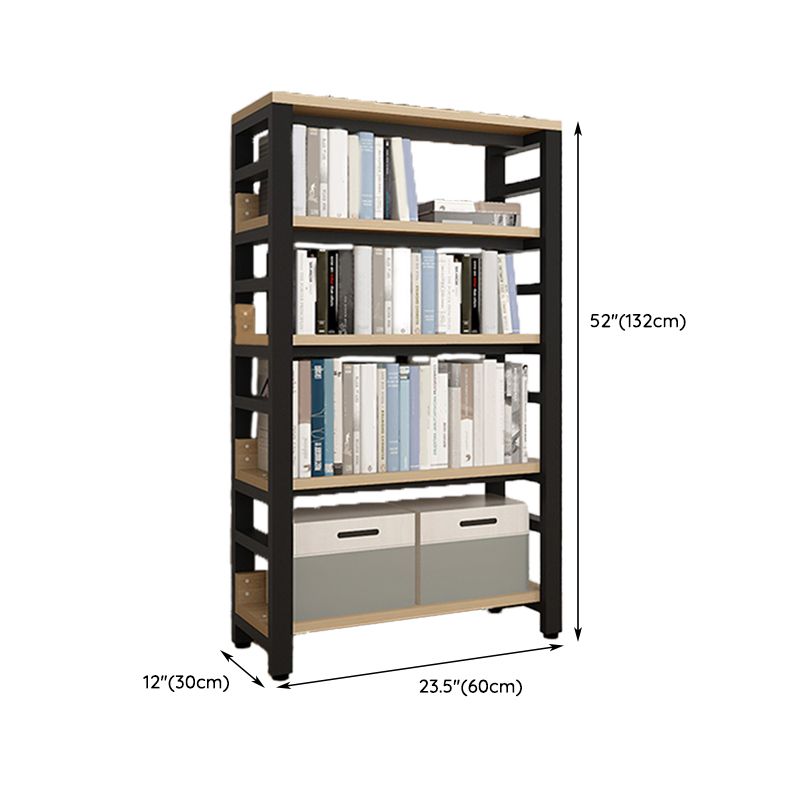 Étagères scandinaves à la bibliothèque de l'étagère à l'arrière incluses pour le bureau à domicile