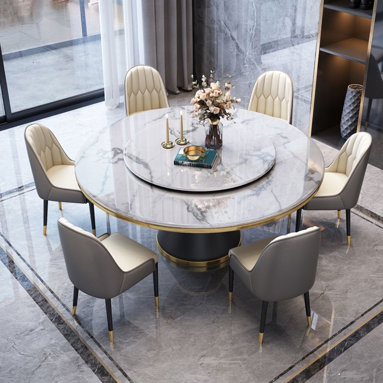 Luxury Home Round Dining Table Marble Table with Black Pedestal Base Clearhalo ' dining_table' 'Dining Tables & Seating' 'Dining Tables' 'furn' 'furn_dining_table' 'Furniture' 'furniture_dining_table' 'Kitchen & Dining Furniture' 'kitchen&dining_furn' 'kitchen' 'kitchen_dining_table' 1200x1200_0c7950d3-1b2a-42fe-ba8f-9318157dcffe