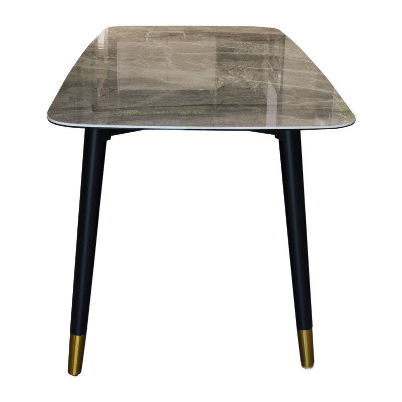 Noordse 1/4/5/7 stukken meubels rechthoekige stenen eettafel ingesteld in grijs