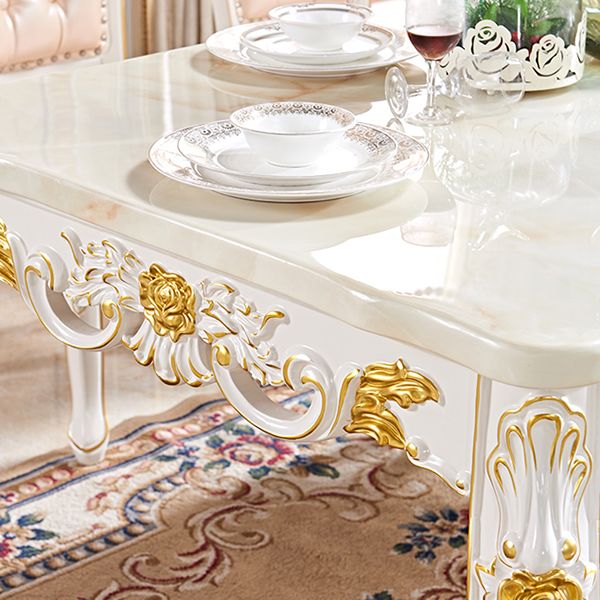 Rectangle Dining Room Collection Marble 4-foot Dining Table for Dining Room Clearhalo ' dining_table' 'Dining Tables & Seating' 'Dining Tables' 'furn' 'furn_dining_table' 'Furniture' 'furniture_dining_table' 'Kitchen & Dining Furniture' 'kitchen&dining_furn' 'kitchen' 'kitchen_dining_table' 1200x1200_0c7ebfb9-4f83-4af7-8144-f4a6a2ab7a7f